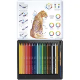 Milan Metallbox 24 Buntstifte 100% Aquarellmine Allcolor + 1 Pinsel