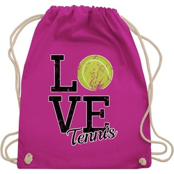 Shirtracer Turnbeutel Love Tennis - Tennis Zubehör - Turnbeutel, Tennis Spiele Tennisspieler Geschenk rosa