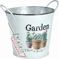 Kadax Blumentopf aus Metall, 12 cm, Mit Griffen -
