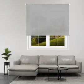 Wellhome - Lichtdurchlässiges Polyester-Rollo 130 x 175 cm (Breite x Höhe) Grau