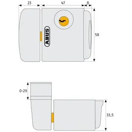 ABUS Fenster-Zusatzschloss FTS3003 braun
