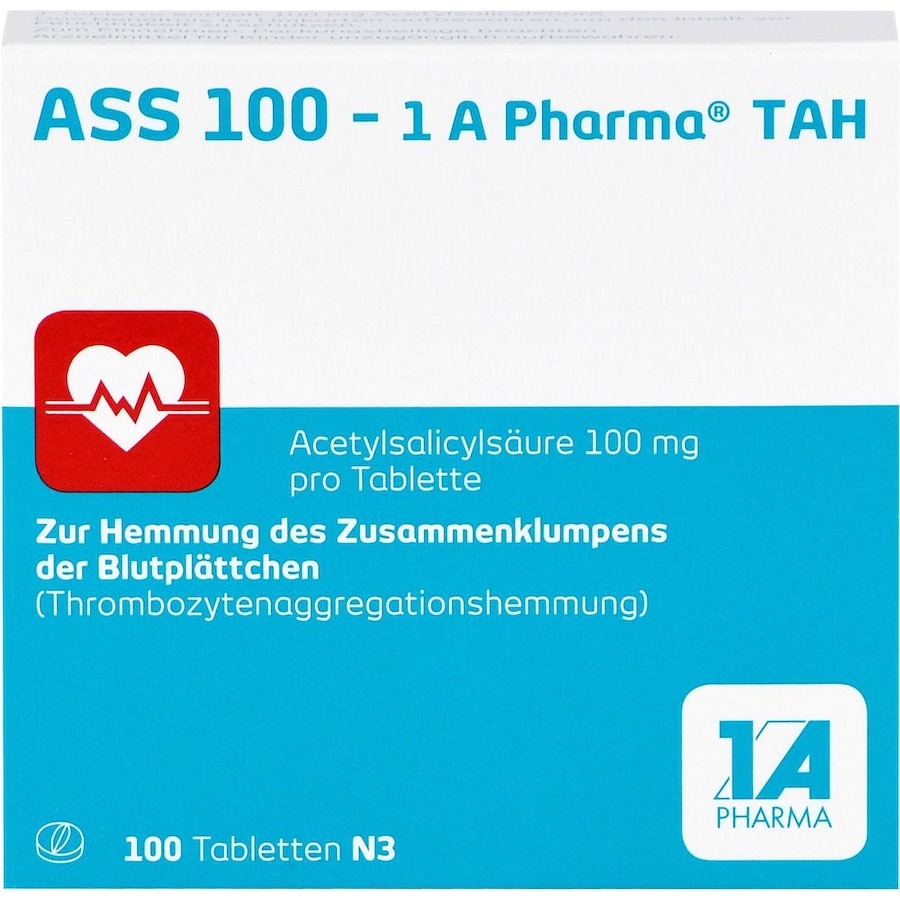 1 A Pharma ASS 100-1A Pharma TAH Tabletten Blutverdünnung