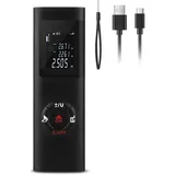 Amxcnoy 60m Laser-entfernungsmesser, Ipsxp Tragbarer Digitaler Laser-entfernungsmesser Zur Berechnung Von Entfernung, Fläche Und Volumen/pythagoras-funktion/ip54/lcd-hintergrundbeleuchtung/wiederaufla