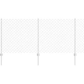 vidaXL Zaun 25 x 1 m Silber/Verzinkt
