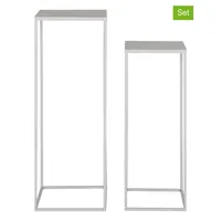 House Nordic Blumenständer 2er-Set 60 x 30 cm Grau