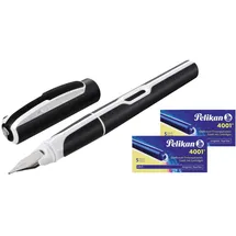 Pelikan Füllhalter Style Neon, M-Feder, schwarz/weiss