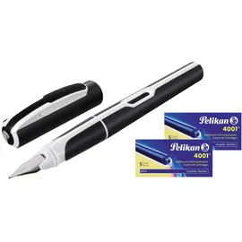 Pelikan Füllhalter Style Neon, M-Feder, schwarz/weiss