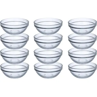 Provance 6-24 Stück Dipschalen Dessertschalen Ø 9 cm Schüsseln aus Glas Glasschälchen Tapasschalen (12 Stück)