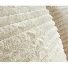 DeLife Ecksofa Sirpio XL 270x170 cm Plüschcord Beige Recamiere variabel