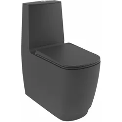 -RESA S Spiralflush-UNI-Trap WC versteckte Befestigung mattschwarz