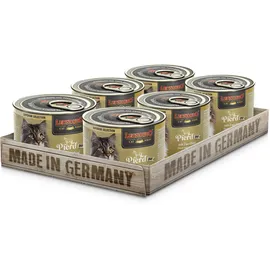 LEONARDO Katzen Nassfutter Superior Selection, Pferd mit Zucchini, 6x200g Dose, für ausgewachsene Katzen, getreidefrei, ohne Zucker, Made in Germany