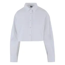 URBAN CLASSICS Cropped Oversize Bluse White L