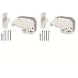 Yhenlovtt Türdrücker für Schrank, Möbel, Hardware, Doppelpack, kaltgewalzter Stahl, Nylon, Federvorrichtung, Schnappschloss, selbstsichernd, Schrank, Metallkonstruktion, Touch(sku)