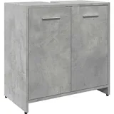 vidaXL Waschbeckenunterschrank Betongrau 60x33x60 cm Holzwerkstoff