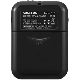 Sangean SR32 tragbares Radio schwarz