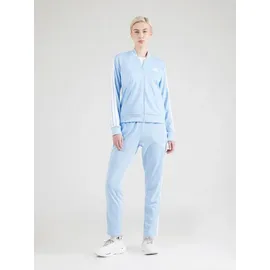 adidas Essentials 3 Stripes Trainingsanzug hellblau/weiß S