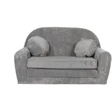 FORTISLINE Kindersofa Rosalia 100 x 60 x 50 cm Cord grau