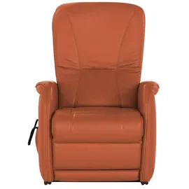 HIMOLLA Fernsehsessel 7568 Leder 83 x 114 x 93 cm Orange mit Relax-Funktion
