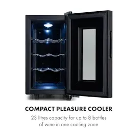 Klarstein Bellevin 8 Uno Weinkühlschrank 23 Liter 11-18°C SingleZone