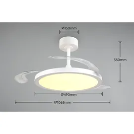 Trio Kasfjord 0 cm Deckenventilator Weiß