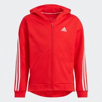 adidas 3-Streifen Kapuzenjacke rot/weiß