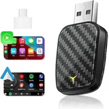 Euakee Drahtloser Car-Play Adapter, Kleines Auto Spielen Dongle Mini Car-Play, Upgrade USB Car-Play Wireless Stick, Einfaches Plug & Play, Kompatibel mit Autos ab 2016 +
