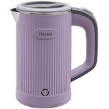 Reisewasserkocher Klein, 600W Electric Kettle, 0.8L Wasser Kocher Mini Wasserkocher Reise Überhitzungsschutz und Anti-Trockenbrand-Funktion Reise Wasserkochers (Lila)