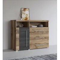 OTTO home Roger 120 x 92 x 38,5 cm Braun / Schwarzwood