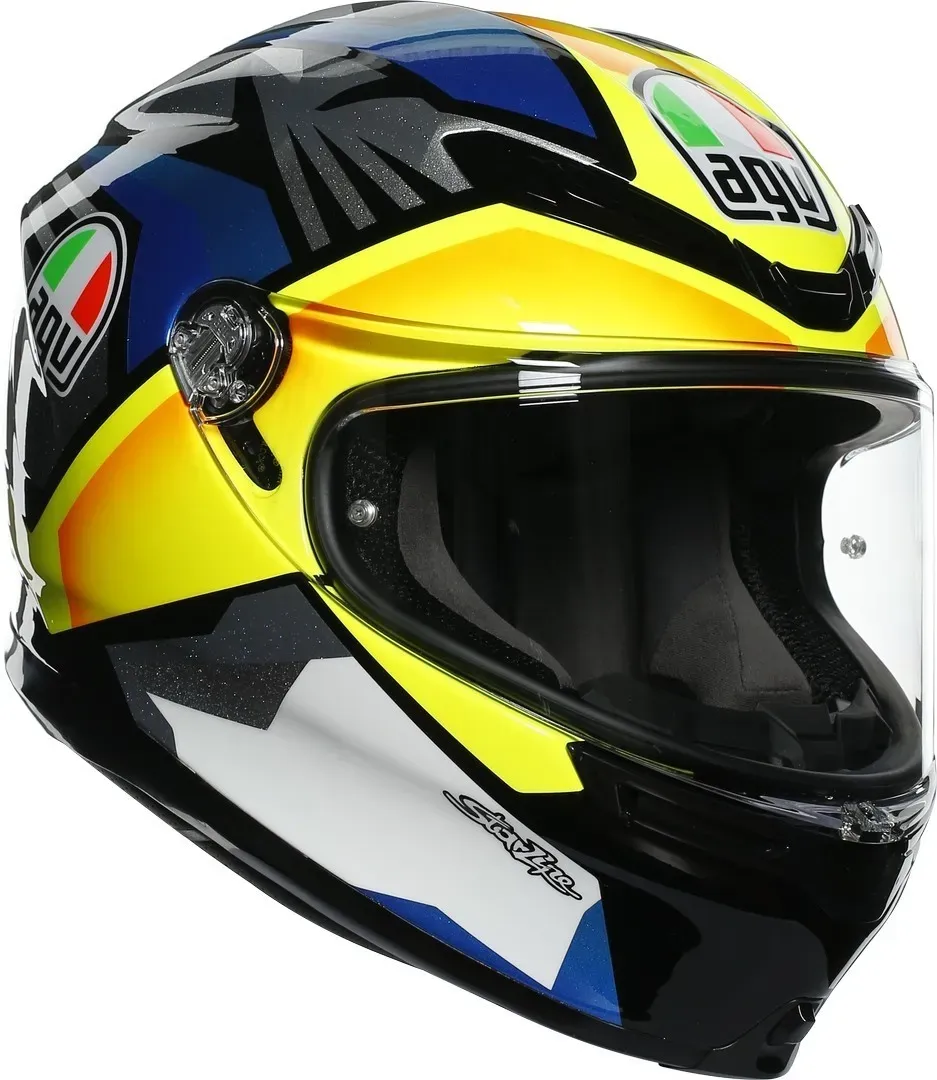 AGV K-6 Joan Helm, blau-gelb, Größe XS für Männer