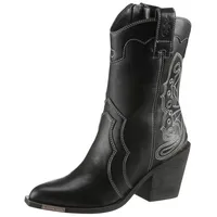 Buffalo Damen Elegante Stiefelette West Boot MID Western 1221044 Sch... 37