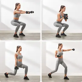 Songmics Kurzhantel 2er Set 2 x 5 kg Neopren schwarz