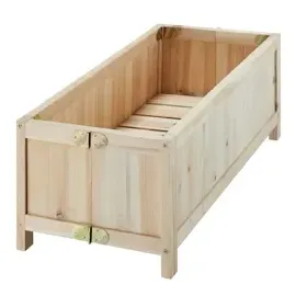 Tectake Blomster Hochbeet 70 x 30 x 25 cm Braun