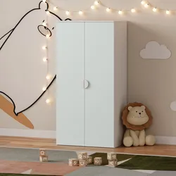 Kinderkleiderschrank Sandnes 123x60x40 cm Weiß/Mintgrün