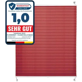 Floordirekt Plissee Faltrollo Magic 110 x 200 cm Dunkelrot