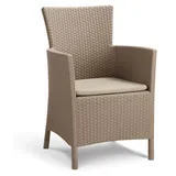ALLIBERT Iowa Gartenstuhl 60 x 62 x 89 cm cappuccino
