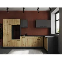 Respekta Winkelküche 340 x 172 cm grau