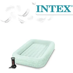 Intex Luftbett Kinder-Reisebett 168x107x25 cm blau mit Sternchen und Pumpe