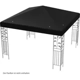 Pavillon-Ersatzdach, 300x300 cm, Schwarz, Wasserdicht