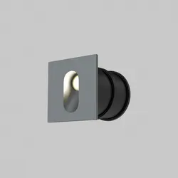 Maytoni LED Moderne Einbaustrahler aus Aluminium, Grau und Schwarz, Basic Design, für Außenbereich, Bad, Treppe, Gartenwege, Garage