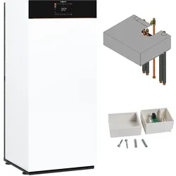Gastherme Paket Vitodens 333-F, 11 kW, Ladespeicher, Aufbau-Kit mit Mischer, Viessmann