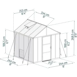 CANOPIA Glory Alu anthrazit HKP 10 mm 6 m2