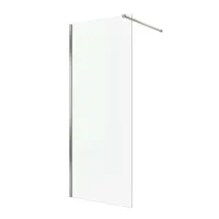 Badplaats Duschwand Florida 80 x 200cm Glas Duschabtrennung Chrom - Walk-In Dusche Nano Duschtrennwand