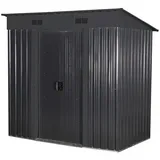 Floraworld Gartenhaus mit Pultdach 2 x 1,5 m Anthrazit