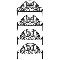 HTI-Living Zierzaun Nessa Solar Schmetterling, 12-teilig