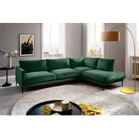 trends by hg »Svea L-Form« Ottomane rechts oder links, mit Metallfuß, frei im Raum stellbar