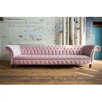 JVmoebel Big-Sofa Big XXL Sofa Couch Lounge Club Sofa Gastro Chesterfield Sofas Couchen, Made in Europa rosa