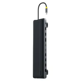 Baseus Hub 12-in-1 Dockingstation Mit Usb-c, Hdmi, Displayport, Usb-a, Sd/microsd, Rj45 Und Pd – Grau