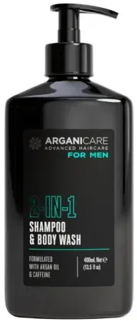 Arganicare 2in1 Shampoo + Duschgel Belebend Pumpspender 400ml