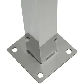 Proregal Mülltonnen-Zaun 150 x 165 x 85 cm silber