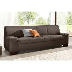 2-Sitzer DOMO COLLECTION "Norma Top, elegant und modern, flache Armlehnen, komfortabel", braun, B:192cm H:77cm T:90cm, Sofas